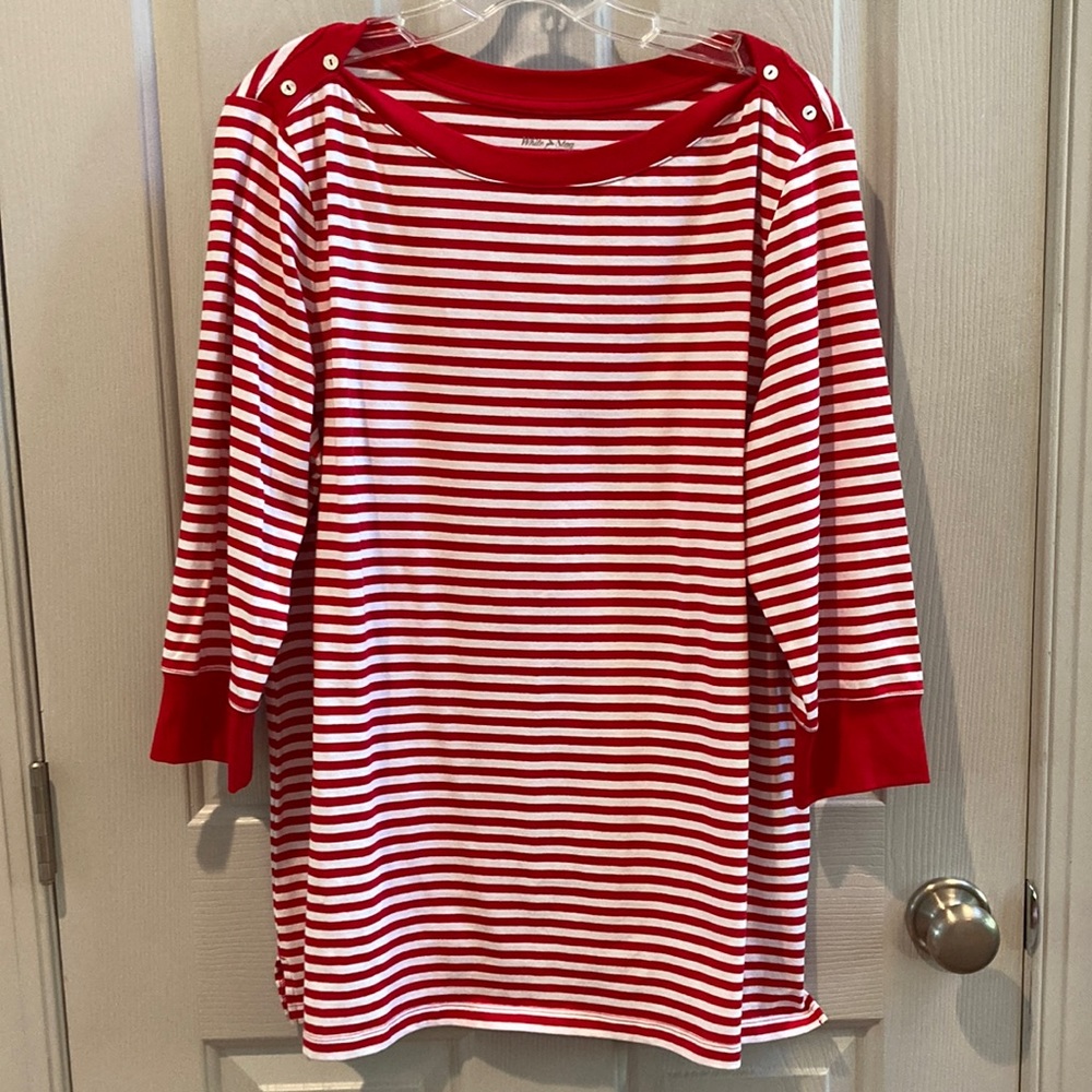 NWOT red/white shirt